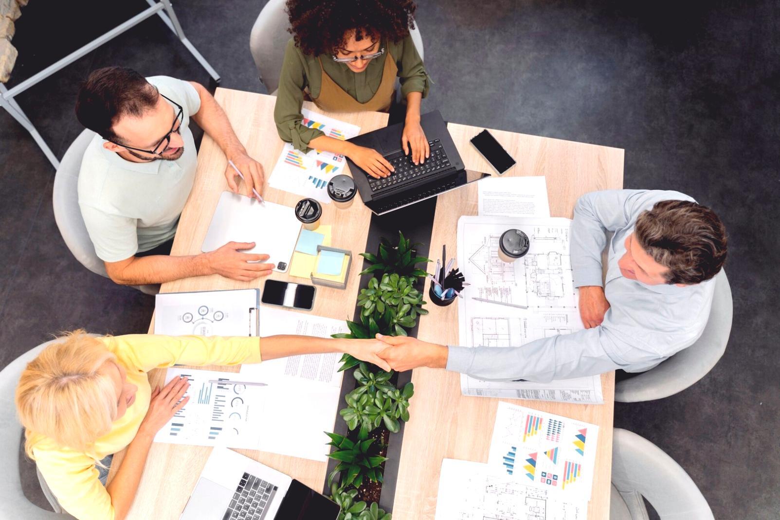 Financial analysis workspace showing detailed business recovery planning